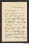 Nachlass Franz Steindachner, Brief von Giuseppe Scarpa an Franz Steindachner (25.10.1905), Inv.Nr. 440.01, Seite 1